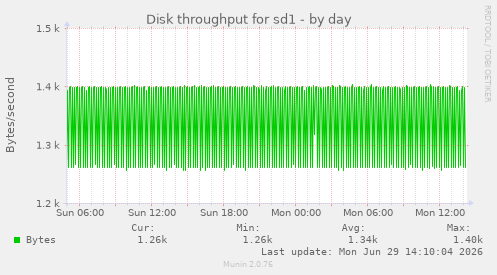Disk throughput for sd1